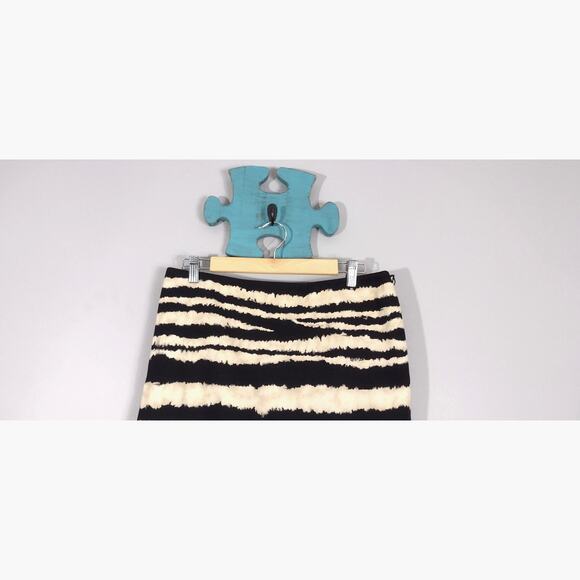 Talbots Collection tie dye pencil skirt tan black cotton lined size 10 - Picture 2 of 9